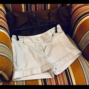 Metallic silver shorts